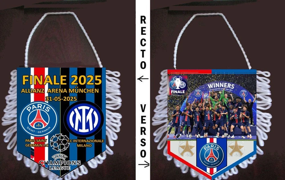 Fanion de Football Vintage – Finale Coupe d'Europe C2 1995/96 - PSG