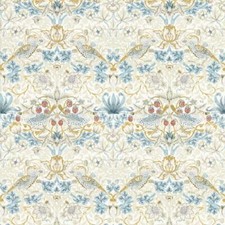 Image of William Morris Design Strawberry Thief Wallpaper Linen Plum Paste The Wall