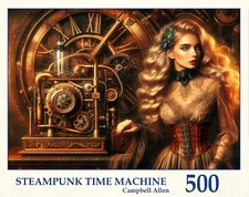 Tau Puzzles-500 Random Cut Pieces-Steampunk Time Machine