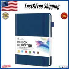 A5 Check Registers for Personal Checkbook, Ledger Transaction Registers Log B...