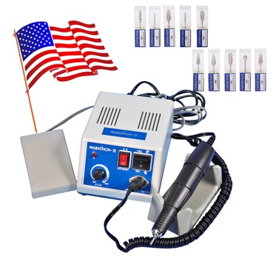 Dental Lab MARATHON Handpiece 35K RPM Electric Micromotor Polisher Drill UPS