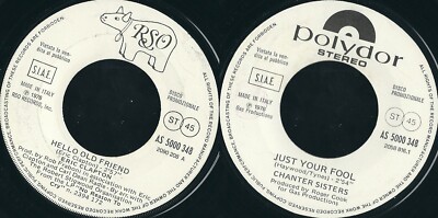 45 GIRI ERIC CLAPTON / THE CHANTER SISTERS    HELLO OLD FRIEND // JUST YOUR FOOL