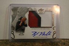 KYLE MULLER 2016 LEAF TRINITY JERSEY AUTOGRAPH GREAT PATCH BRAVES ROOKIE