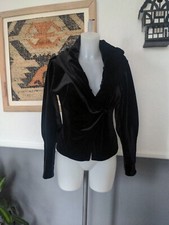Elements By Amanda Wakeley Black Velvet Blazer Jacket Size 8 New