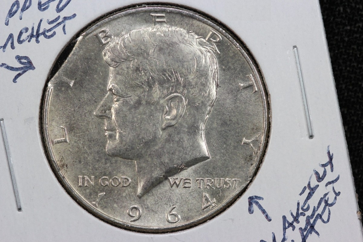 1964 Kennedy Half Dollar Clipped Planchet Mint Error 3FQT | eBay