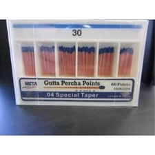 META GUTTA PERCHA POINTS SIZE 50 COLOR CODED .04 SPECIAL TAPER 60/BOX DENTAL