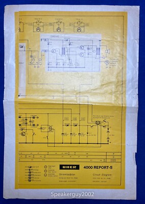 Original UHER Foldout Schematic / 4000 Report-S