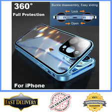 360 Full Protection Double Sided Metal Frame iPhone 16 Pro Max 14 Pro Max