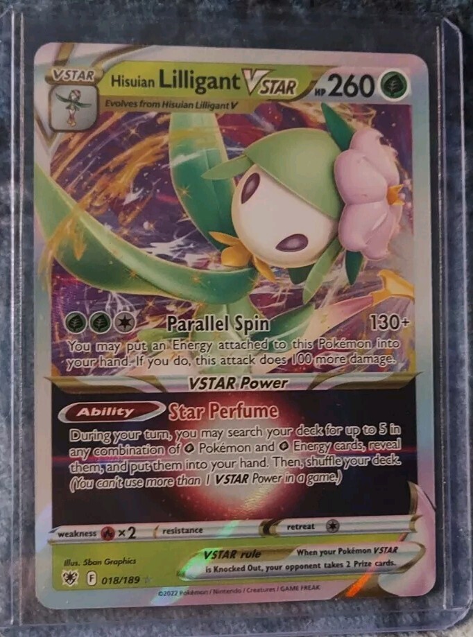 lilligant vstar pokemon card value Pokémon TCG Hisuian Lilligant VSTAR Astral Radiance 018/189 Holo Ultra Rare