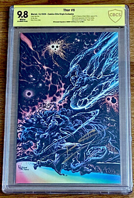 Thor #6 (Marvel - 2020) CBCS 9.8 Signed by Donny Cates Silver Surfer #4 Homage