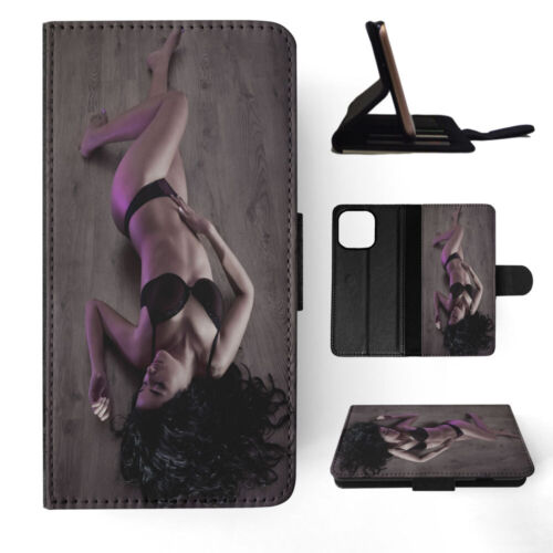 FLIP CASE FOR APPLE IPHONE|SEXY BRUNETTE LYING ON THE FLOOR - Picture 1 of 173