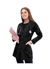 Adar Universal Lab Coats for Women - Perfection 32" Lab Coat Small Black