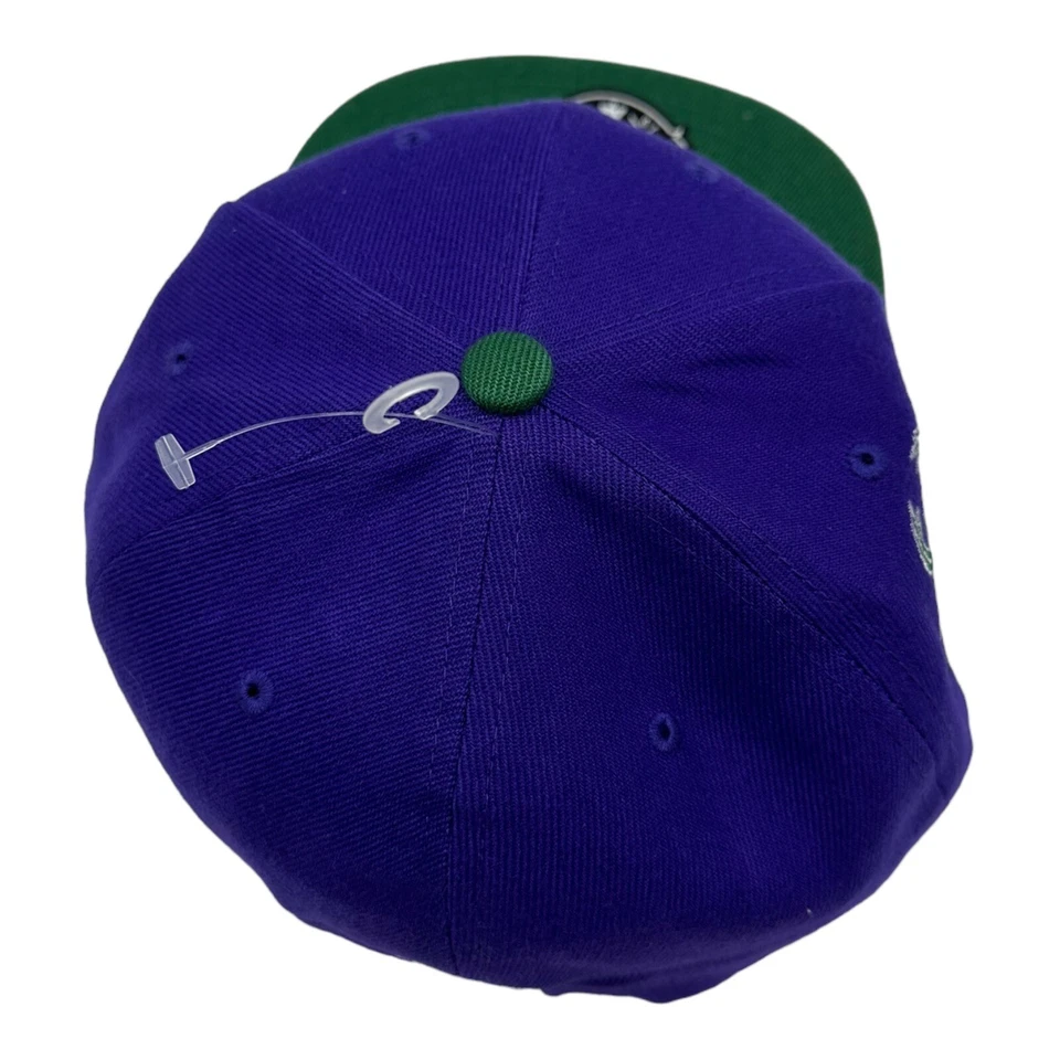 Sombrero ajustado Mitchell & Ness Milwaukee Bucks 40 aniversario verde púrpura 7 3/8 Foto 4 de 4