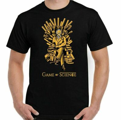 Games of Science Herren lustiges Throne Parodie T-Shirt Geek Nerd Mathe Jon Schnee Top