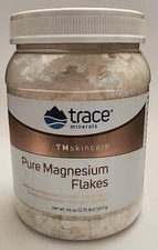 Trace Minerals -Pure Magnesium Flakes -For baths and Foot Soaks -Exp 02/2026