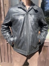 Vintage Calvin Klein 100 Real Leather Jacket Mens XXL Black