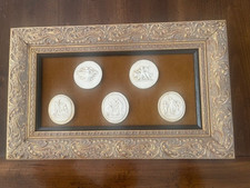 COLLECTIBLE FRAMED GRAND TOUR FIVE (5) ITALIAN CAMEOS