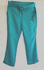 Grey  s Anatomy Adult SMALL NEW Green Scrub Pants Stretch Waist Pockets Barco