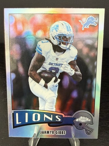 2025 Topps Chrome - 1975 Topps Jahmyr Gibbs #1975-12 Refractor Lions