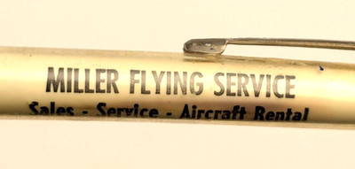 Vintage - Miller Flying Service Phillisburg Ohio - Advertisement Pen - B12H