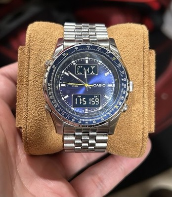 Casio MTP-4700 Men's Watch On Jubilee Bracelet New Battery Works Great
