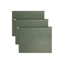 Hanging File Folder, 1/5-Cut Adjustable Tab, Letter Size, Standard Green, Han...