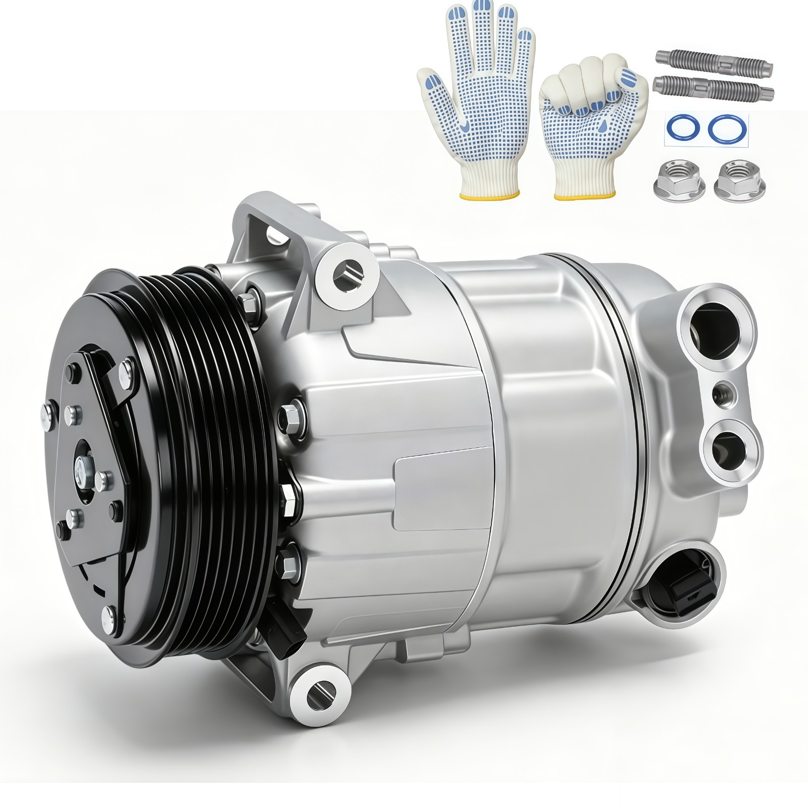 AC A/C Compressor w/ 6-Groove for Maserati Ghibli 2014 2015-2019 V6 3.0L PAG 46