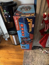 Kids 6V Spiderman Battery Powered Ride On Motorcycle Toy Electric Bike w/ Lights