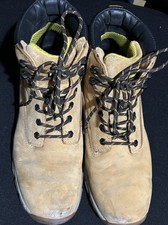 Stanley  Steel Toe Cap Work Boots Size 9 beige very good condition 