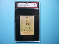 1951/52 PARKHURST NHL HOCKEY CARD #33 ED KRYZANOWSKI ROOKIE KSA 4 VG/EX PARKIE