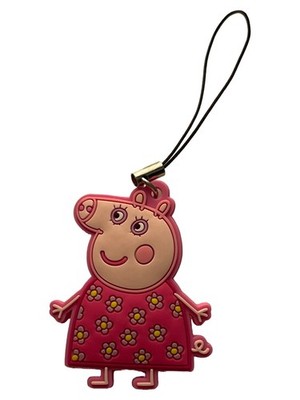 Hasbro Peppa Pig Schlüsselanhänger Kinder Rosa Blumenmuster Charmant