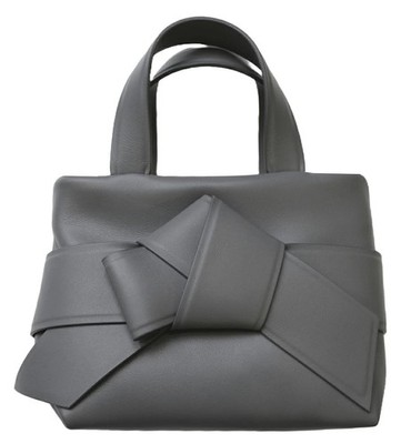 Acne Studios Musubi Micro 2-Wege Schultertasche, dunkelgrau, Echtleder