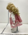 Vintage Dynasty Doll Blonde Hair Blue Eyes Collectible Porcelain Doll w/ Stand — photo 4
