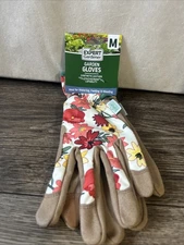 Expert Gardener Elastic Floral Gardening Glove Size Med Touchscreen Capability