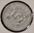 WWII Era 5 Pfennigs Grimland Play Token Open Star From German Tin Toy Cash Box — photo 2