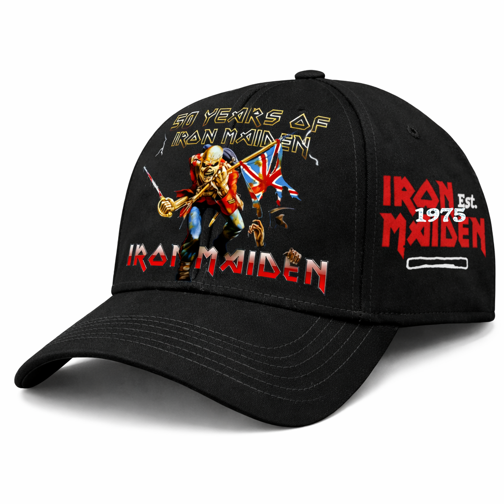 IRON MAIDEN A Tribute to 50 Years of Metal Classic Cap - Print Hat, One Size