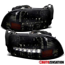 Fit 1997-2004 Dodge Dakota 1998-03 Durango Smoke Led Strip Headlights Leftright Fit 1997-2004 Dodge Dakota 1998-03 Durango Smoke Led Strip Headlights Leftright