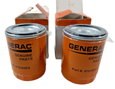 (2 PACK) Genuine OEM Generac 070185ES Oil Filter for Portable Generators NEW