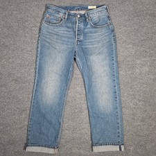 Levis 501 90s Selvedge Denim Jeans Medium Wash Button Fly A1959-0063 W30 L30