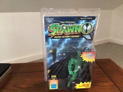 McFarlane Special Limited Edition GREEN Necroplasma Spawn Flying Cape & Comic Bk