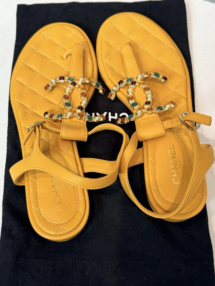 CHANEL Yellow Sandals for Women for sale | eBay