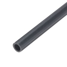 PVC Rigid Round Pipe 5mm ID 7mm OD 9" Length Dark Grey, High Impact