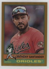 2025 Topps Heritage Chrome Gold Border 15/50 Anthony Santander #321 11xg