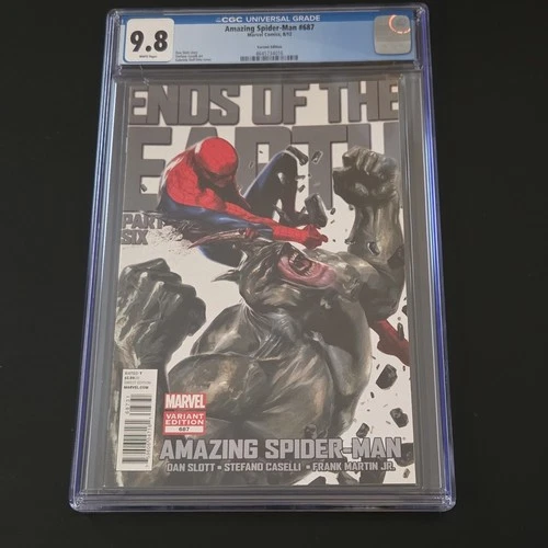 AMAZING SPIDER-MAN #687 Dell'Otto variant CGC 9.8 BEST PRICE on eBAY! $150 slab!