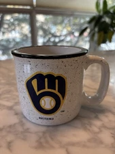 Milwaukee Brewers White Camper Mug Cup Logo 15 Oz Boelter Brands MLB BRAND NEW