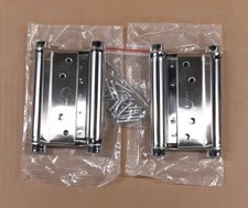 Eclipse 102mm (4") Satin Stainless Double Action Spring Hinges (Pack of 2)