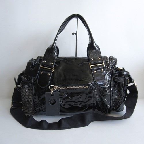 Chloe Hand Shoulder Bag Tote Purse 2way Patent Leather Authentic