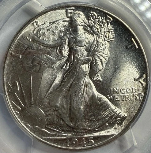 1945 Walking Liberty Half Dollar PCGS MS64 Exact Coin Imaged