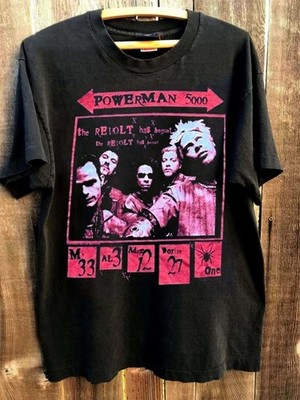 Powerman 5000 the Revolt Has Begun black Short Sleeve T shirt NH28894