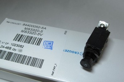 CROUZET MS3320-5 AIRCRAFT PUSH-PULL CIRCUIT BREAKER 5-AMP 115VAC/ 28VDC 1-POLE